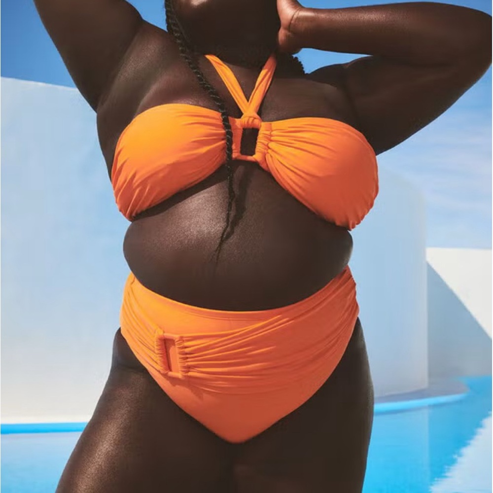Gabi Fresh Swim x ELOQUII High Waisted Bikini Bottom with Side Sash size 16